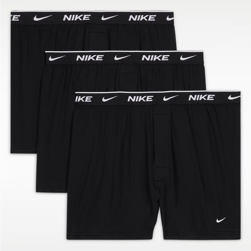 Nike Men's Black Performance Boxer Shorts - 3 Pack